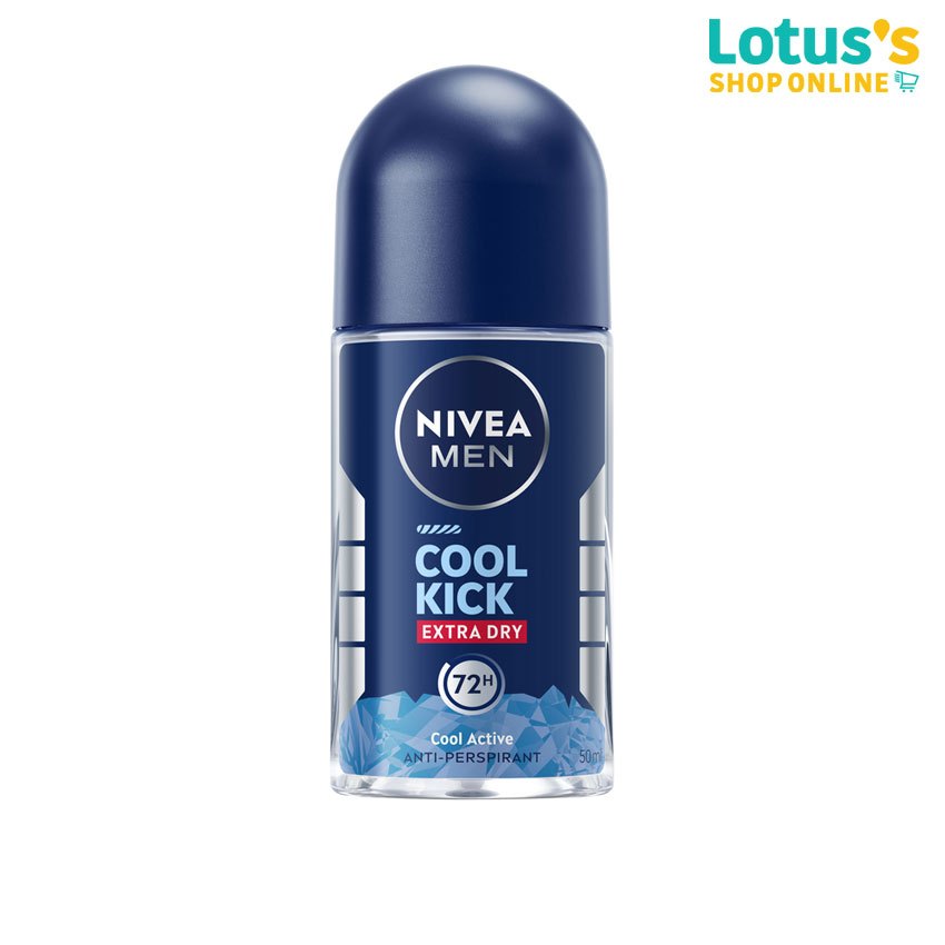 นีเวีย ดีโอ ฟอร์เมน คูลคิก โรลออน 50 มล. NIVEA DEO FOR MEN COOL KICK ROLL ON 50 ML.