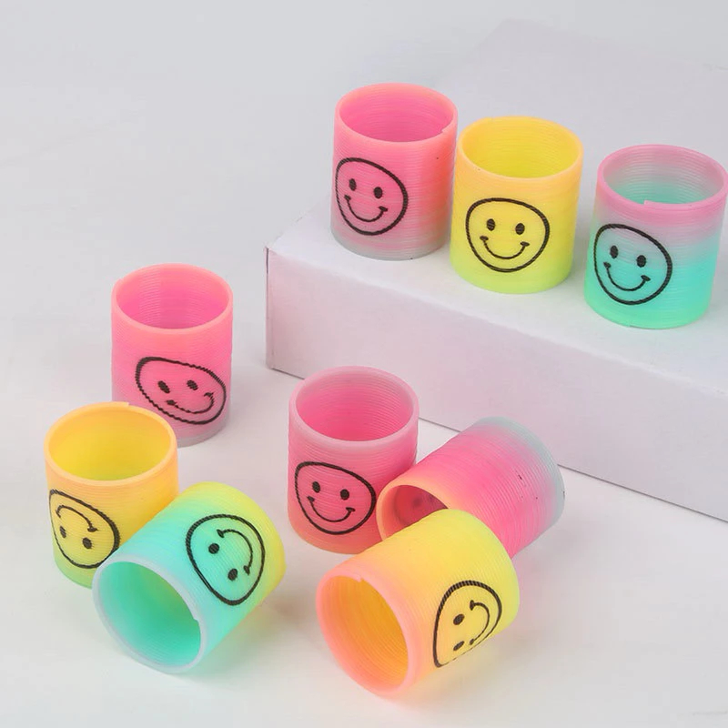 🔥【ถูกที่สุด】🔥 สปริงสายรุ้ง สปริงเด้งดึ๋ง สปริงสีรุ้ง ของเล่นเด็ก ของเล่น ของแจก ของแถม รูปหน้ายิ้ม
