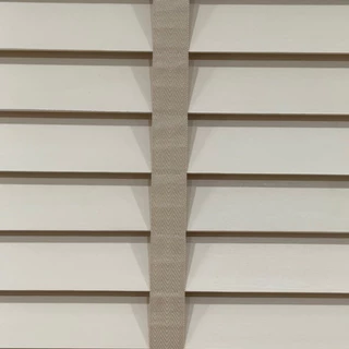 มู่ลี่ไม้แท้ มู่ลี่บาสวูด Basswood Blinds - A25-36 Ivory Color ขนาดใบ 50 mm.