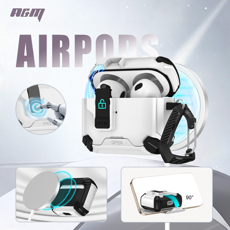 A&M เคสแอร์พอร์ด AirPods เคส AirPods Pro 2 ทุกร่น กันกระแทก AirPod 4 case ล็อกได้ เคสแอร์พอร์ต 3 2 1