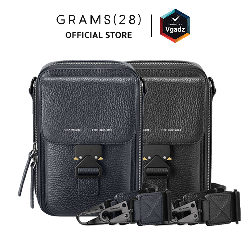 GRAMS(28) - กระเป่า รุ่น 173 Vertical Sling (Pebbled Leather)
