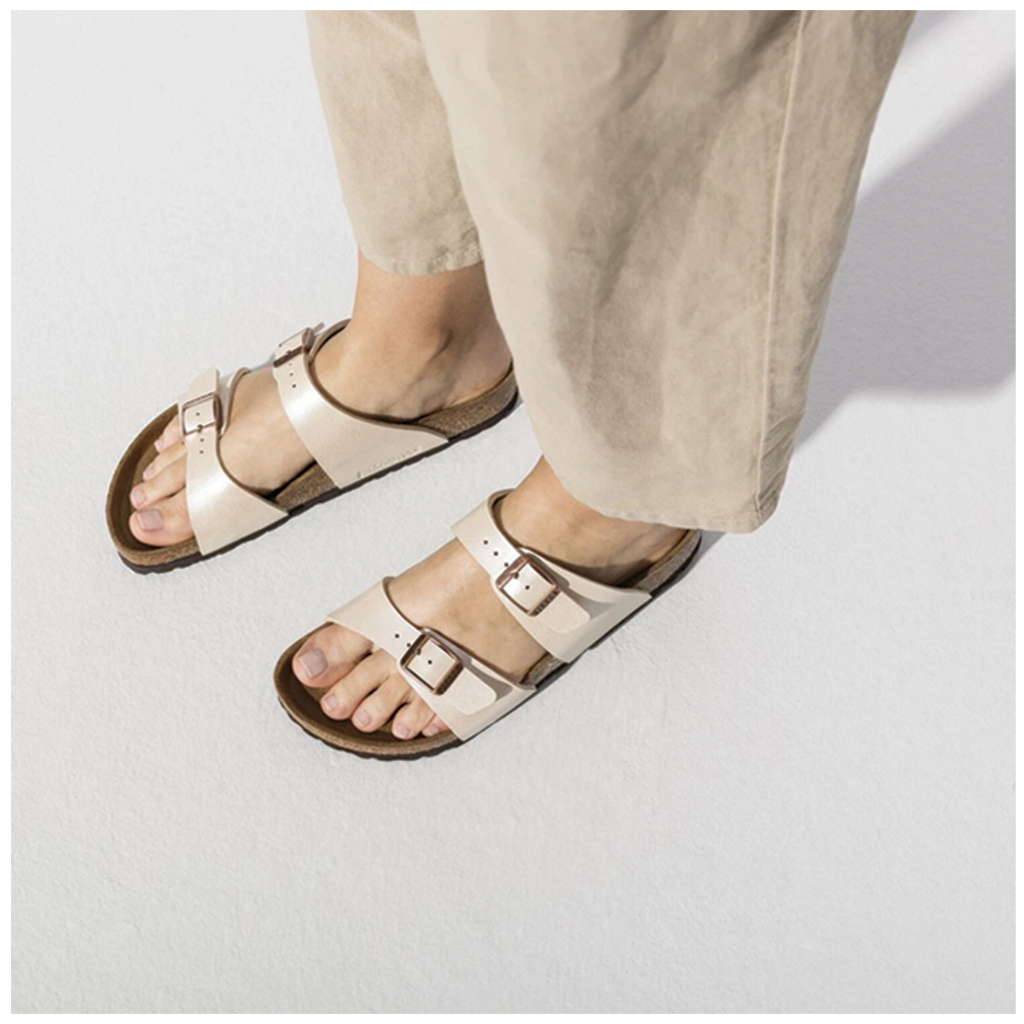 BIRKENSTOCK SYDNEY BF - Graceful pearl white (regular fit) รองเท้าแตะ รุ่นฮิต ทรงมาแรง หญิง