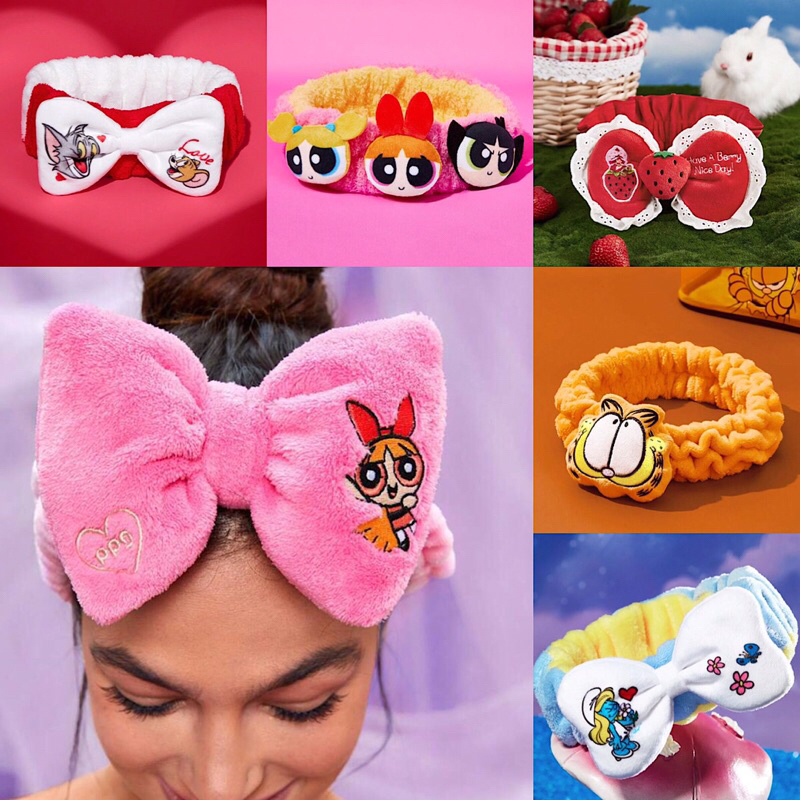 [พร้อมส่ง🇹🇭] ผ้าคาดผม/ที่คาดผม Cartoon Character Cute Patched Elastic Hair Tie Band มีหลายแบบให้เลือก