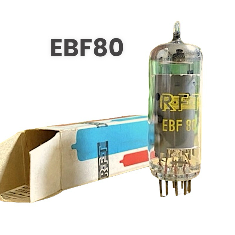 EBF80 DOUBLE DIODE-PENTODE RF/IF STAGE TUBE = 6N8 ZD152 WD709 RFT (NOS)