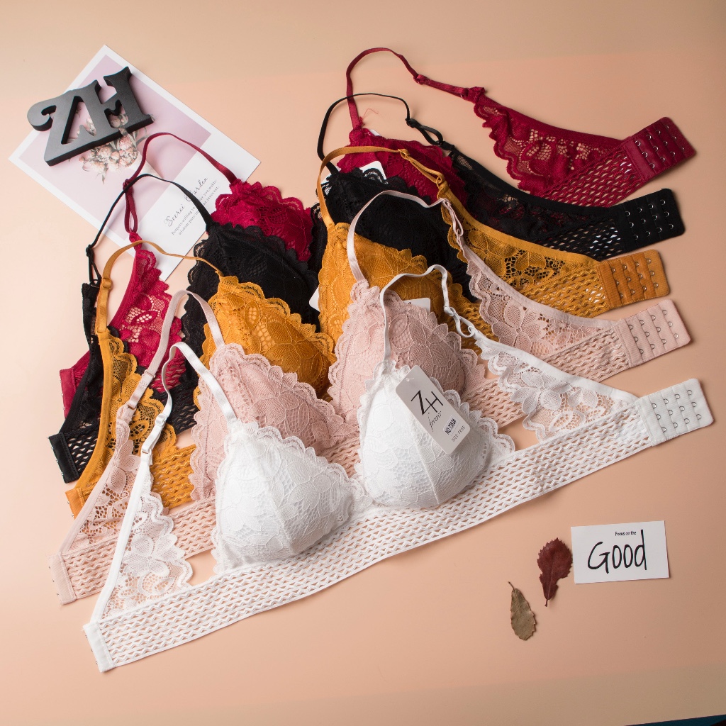 ZH.7363บราลูกไม้เซ็กซี่ใส่สบายไม่มีโครง สินค้าพร้อมส่ง5สี