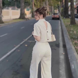 งานเข้าใหม่ ** สินค้าพร้อมส่ง ** งานเช็ทออกงานสวยๆ เป็นงานกระดุมหลัง(เนื้อผ้าครัช ไม่บางจ้า)