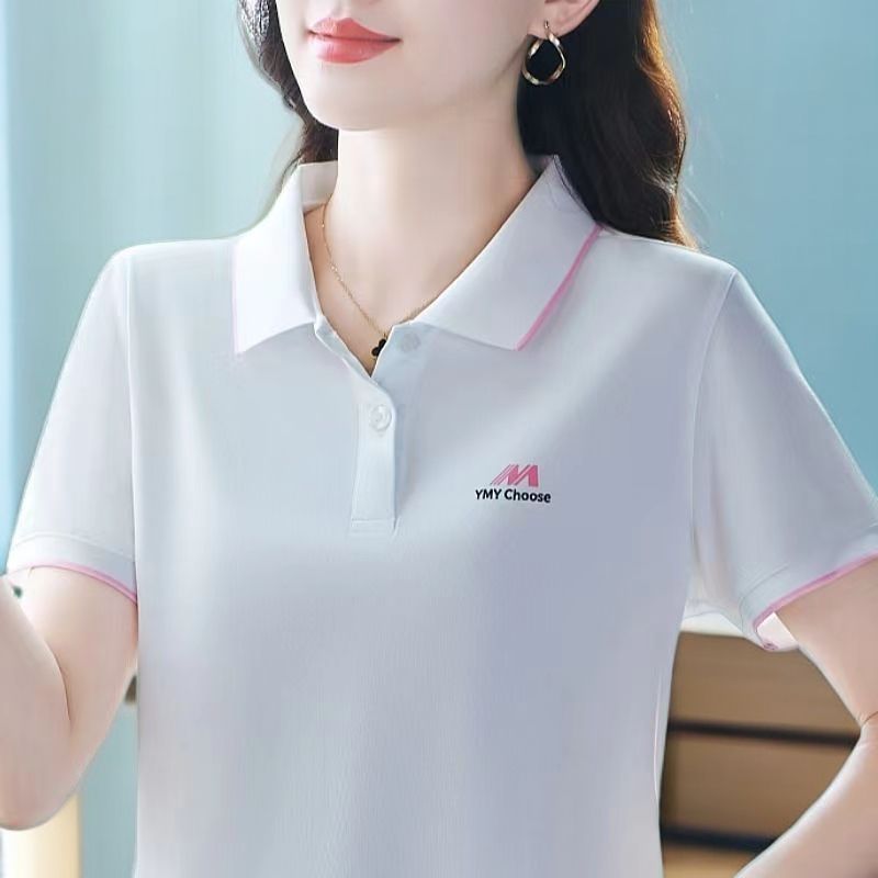 ปก POLO เฟอร์  Breathable แสดง ผอม  อารมณ์ ท็อปส์ หลายสี M-5XL