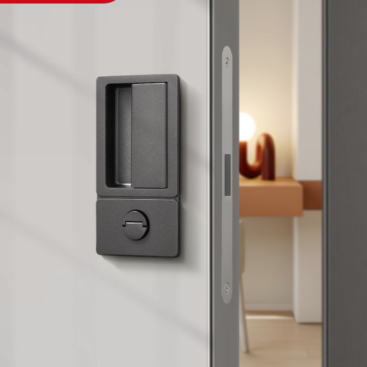 ♞Goode Style Minimalist Magnetic Plane Lock Plane Silent Room Plane Invisible Double Door Handle