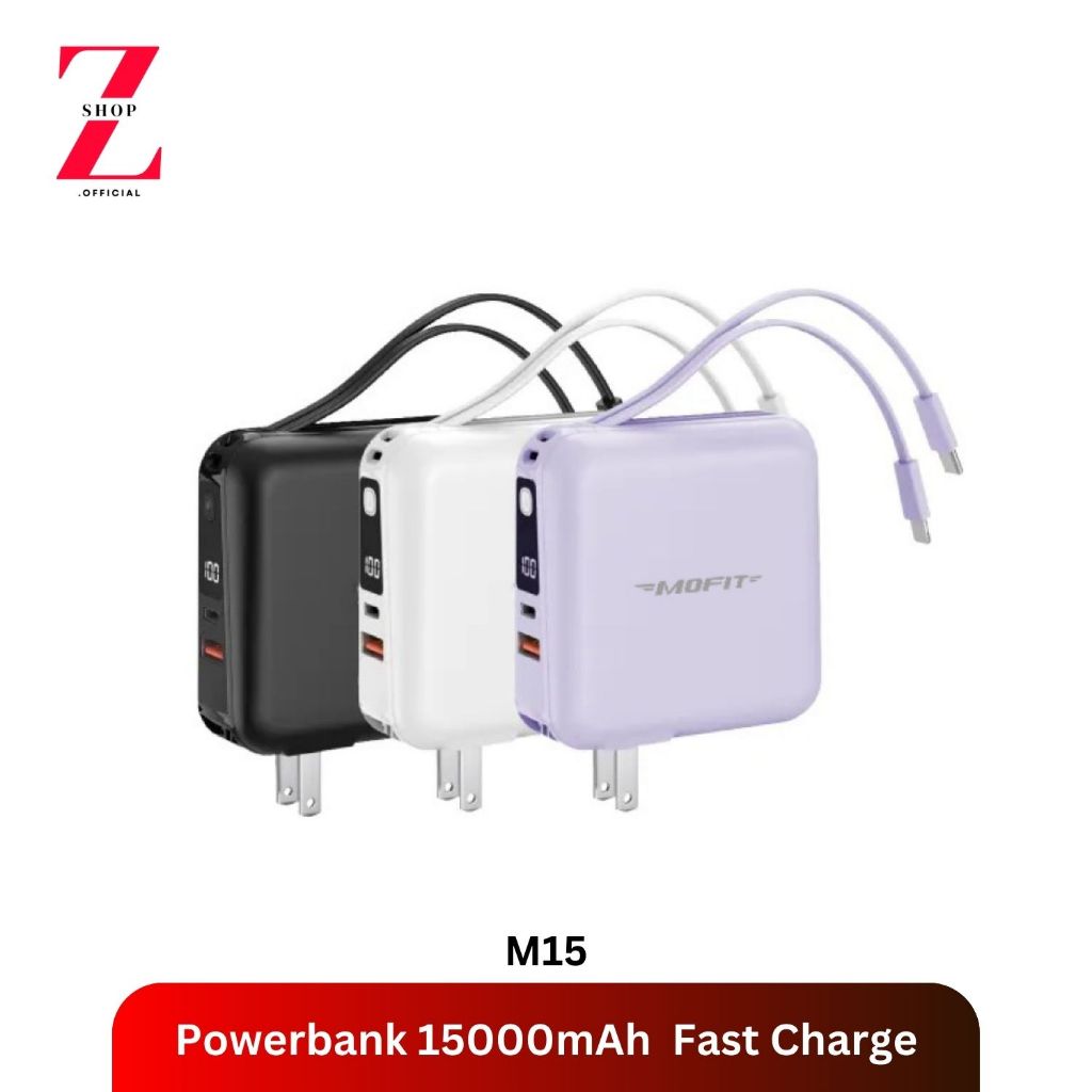 Powerbank 15000mAh พาวเวอร์แบงค์ชาร์จเร็ว Fast Charge PD20W รับประกันสินค้า 1 ปี