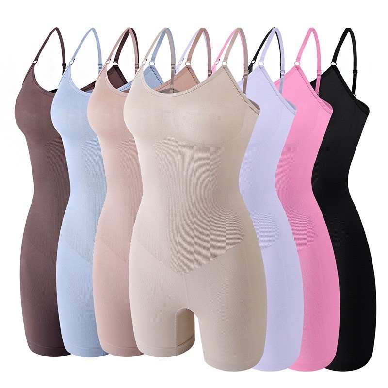 BODYSUIT บอดี้สูท กระชับสัดส่วน แบบขาสั้น บอดี้สูทสายเดี่ยว สำหรับผู้หญิง มีไซส์ให้เลือก สินค้าพร้อมส่ง