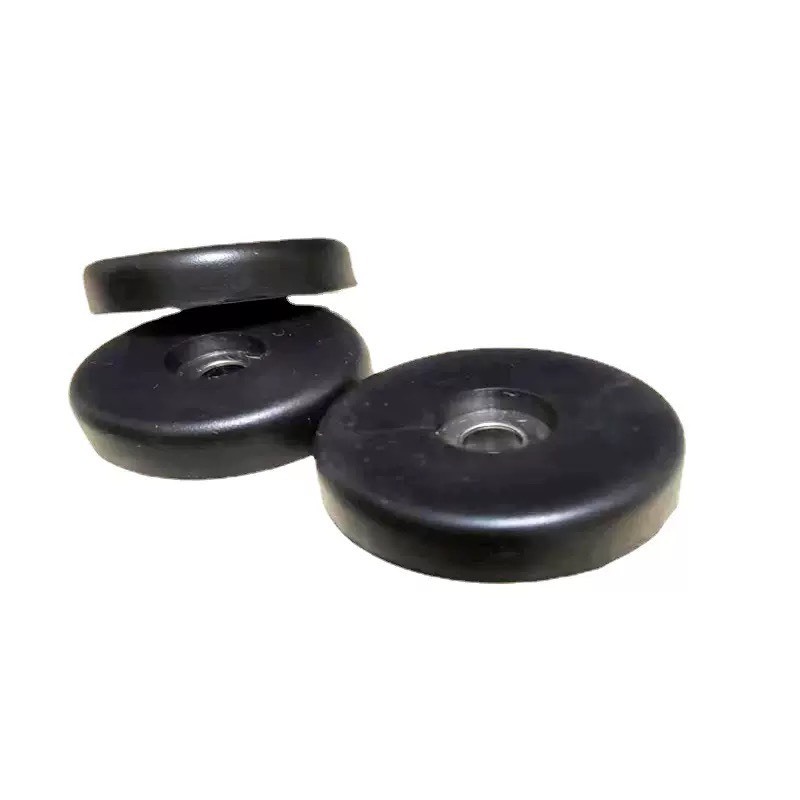 ลูกยางฐานตู้ลำโพง (แพ็ค4-8 อัน) ขนาด40x10mm. ใช้สำหรับรองตู้ลำโพง รองกล่องแร็ค ยางรองขาโต๊ะ วัสดุยางแข็งพร้อมแหวนเหล็ก