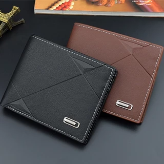 กระเป๋าสตางค์ ใบสั้น อเนกประสงค์ 80% ใส่บัตรเครดิตได้ เหมาะกับของขวัญ สไตล์นักธุรกิจ สําหรับผู้ชาย