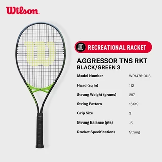 WILSON Aggressor ไม้เทนนิส Pre-strung (ไม้ขึ้นเอ็นแล้ว) WR147610U2 Official Store