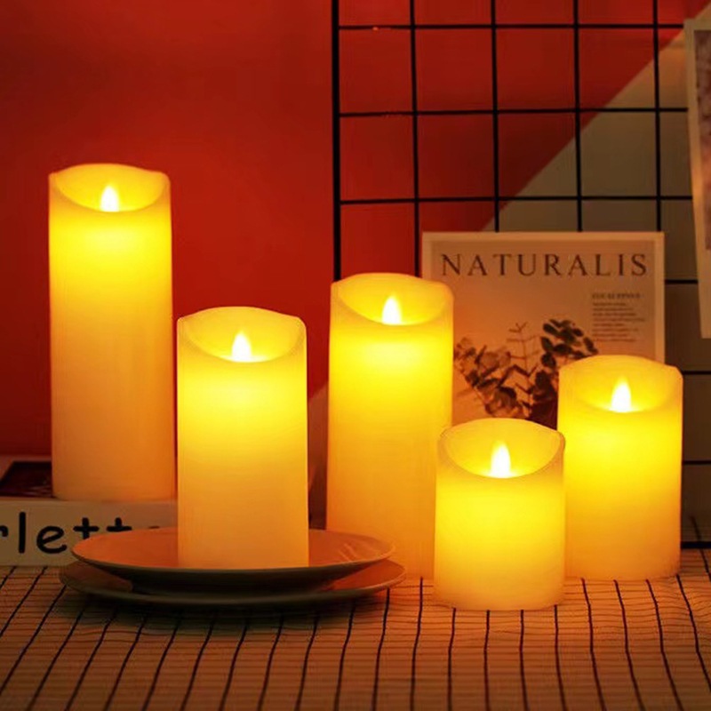 พาราฟินจริง เทียน led candles ด้วยการควบคุมระยะไกล เทียนใส่ถ่าน เทียนปลอม เทียนประดับ เทียนตกแต่ง เทียนสร้างบรรยากาศ