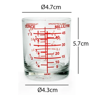 Glass Measuring Cup แก้วตวง ถ้วยตวง 45 ml