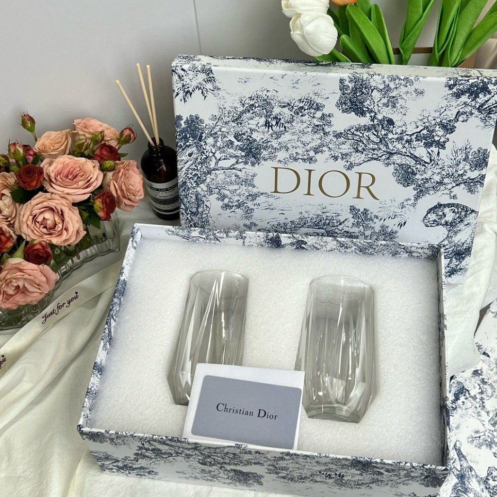 Dior Light Luxury Glass Crystal Pair Glass Glass Juice Beverage Glass Water Cup Set