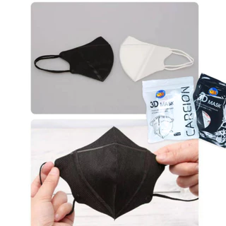 AT.Store หน้ากากอนามัย 3D Mask [แพ็ค 10 ชิ้น] CAREION ทรงเกาหลี กันฝุ่น PM 2.5 หายใจสะดวก สายนิ่มไม่เจ็บหู (หนาพิเศษ)