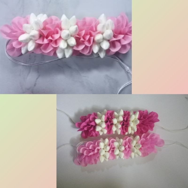 มาลัยรัดเกล้า มาลัยคล้องผม มาลัยติดผมเจ้าสาว ประดับผมงดงาม ยาว4.5นิ้วชิ้นละ89บาท 7นิ้ว120บาท*งานรีบใช้ทักแจ้งมานะคะ