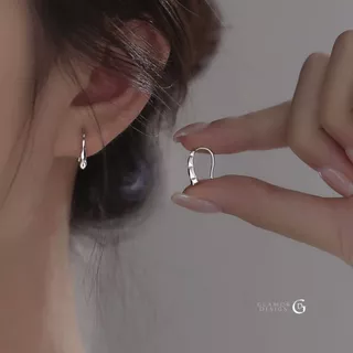 GLAMOR✨ต่างหูเพชร Clean Lines ต่างหูผู้หญิง ต่างหูแฟชั่น ตุ้มหูเงินแท้ ต่างหูเงิน ตุ้มหูเงิน 925