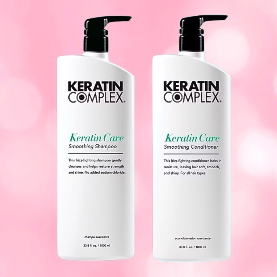 KERATIN COMPLEX CARE SMOOTHING 1000 ML.แชมพู+ครีมนวดผม ช่วยลดชี้ฟูเส้นผม เติมเคราตินให้เส้นผม ให้ผมเรียบลื่น