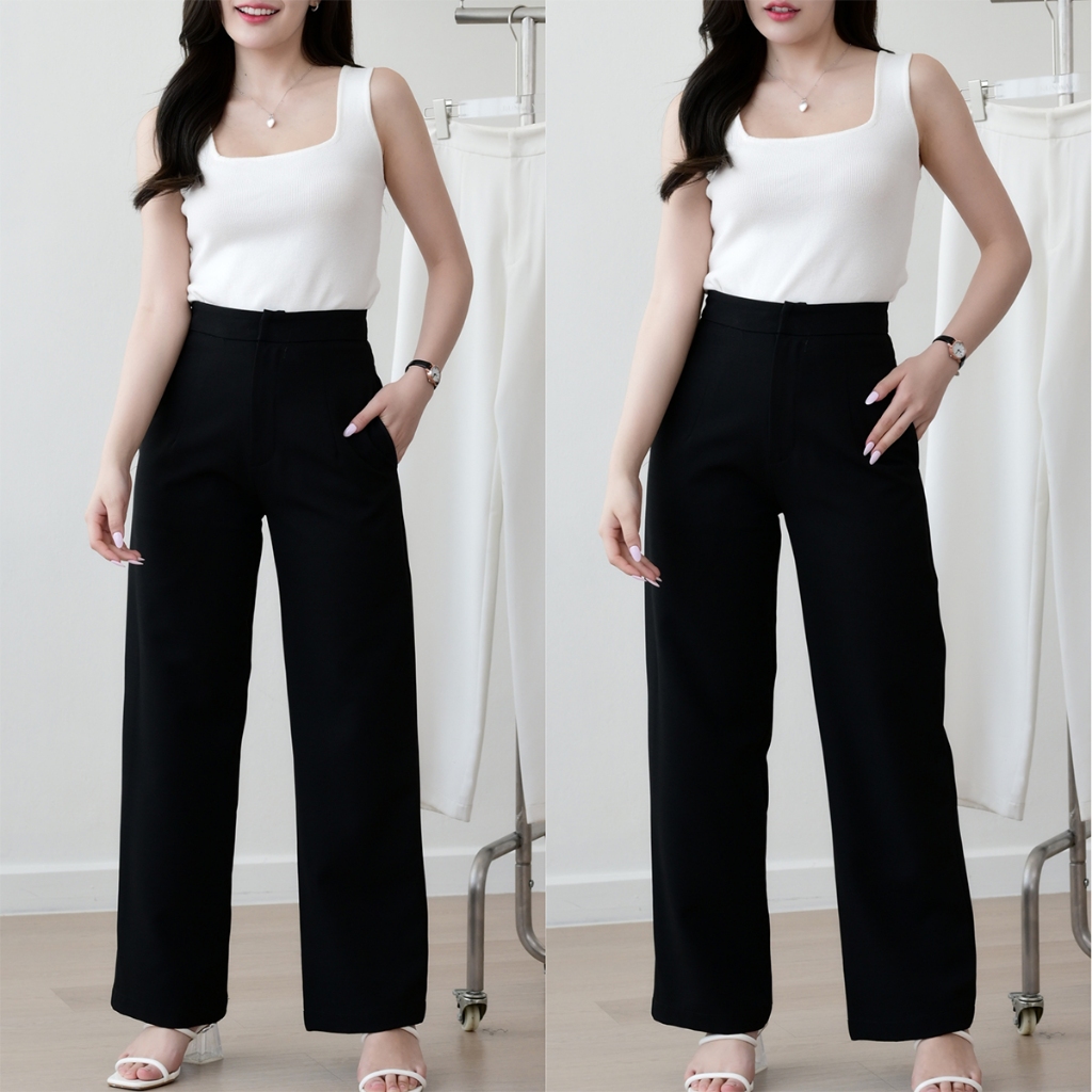 กางเกงขายาว ทรงกระบอก ใส่ไปทำงาน ใส่ไปเที่ยว รุ่น Runway Pants