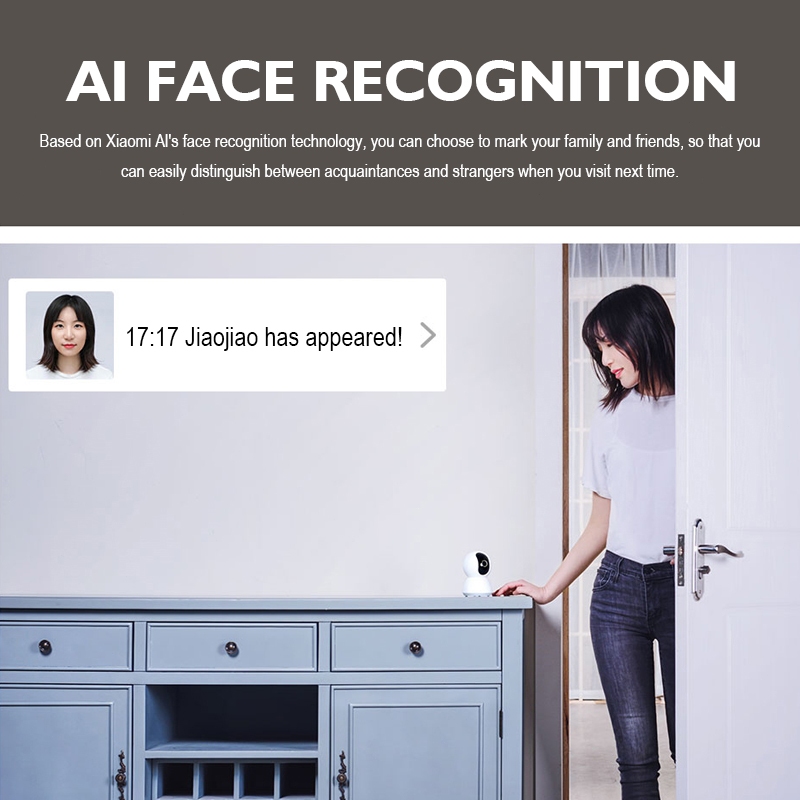 Xiaomi Mi Home Smart CCTV คมชัดระดับ IP Security Camera Magnetic Mount 2K 1296P Standard Edition Night Vision