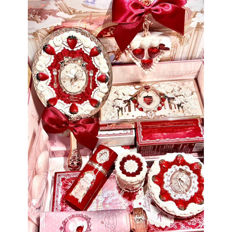 🍓พร้อมส่ง!! กระจก Flower Knows Strawberry Cupid Collection Hand Mirror กระจกถือ ของแท้ พร้อมส่งจากไทย🇹🇭
