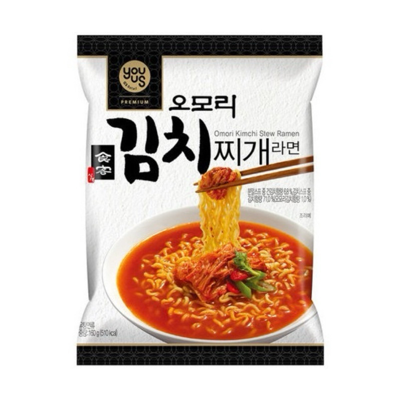 🇰🇷 ยูอัสบิ๊กโบวล์โอโมริกิมจิสตูวราเมน   YOUUS OMORI KIMCHI STEW RAMEN บะหมี่กึ่งสำเร็จรูป/ซุปและโจ๊ก
