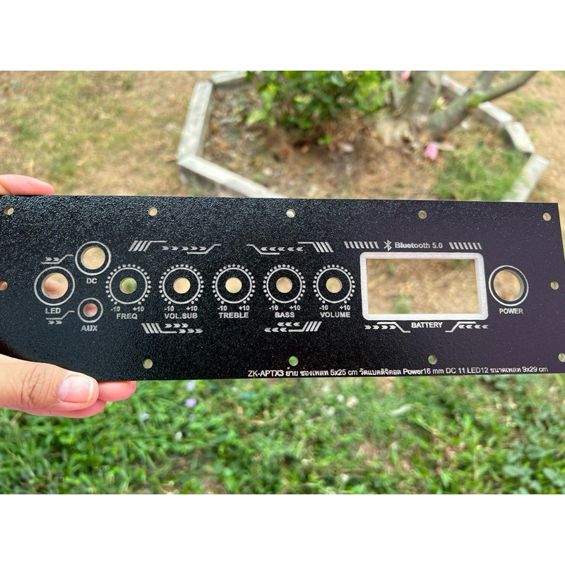 เพลทลำโพงบูลทูธงานไฟ ZK-APTX3 ย้าย ช่องเพลท5*25cm วัตแบตดิจิตอล - รูปที่ 4