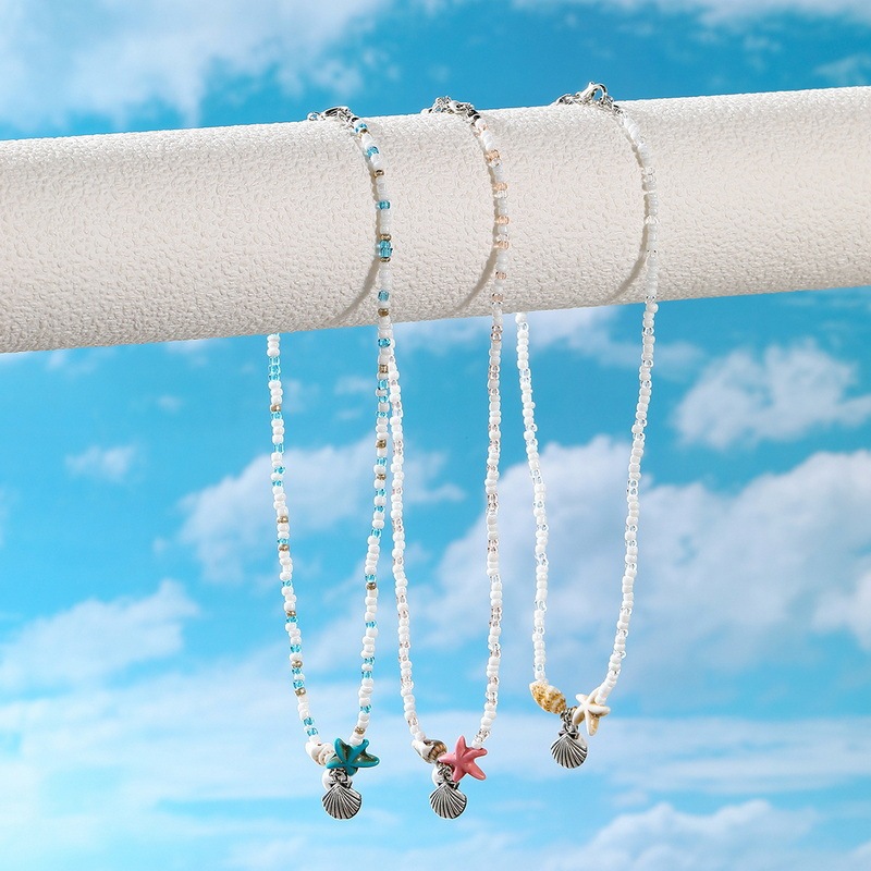 สร้อยคอ เครื่องประดับแฟชั่น จี้ ปลาดาว เปลือก ไปเที่ยวทะเล เข้ากับทุกการแต่งกาย#0357
