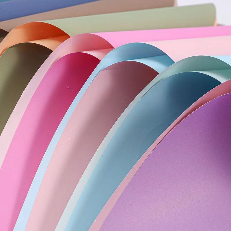 【20แผ่น】บรรจุภัณฑ์ดอกไม้ 58 * 58 ซม. ของขวัญบรรจุภัณฑ์กระดาษสองด้านสี【ADMM】