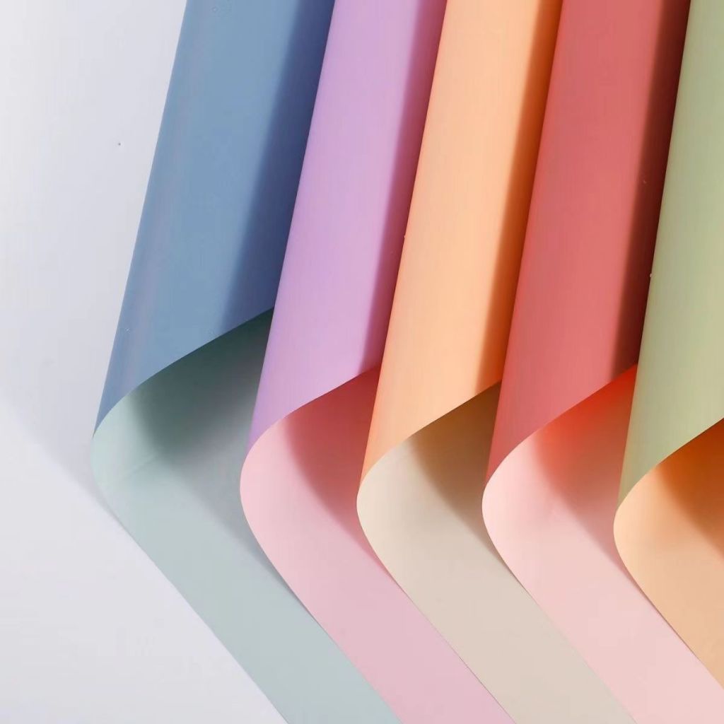 【20แผ่น】บรรจุภัณฑ์ดอกไม้ 58 * 58 ซม. ของขวัญบรรจุภัณฑ์กระดาษสองด้านสี【ADMM】