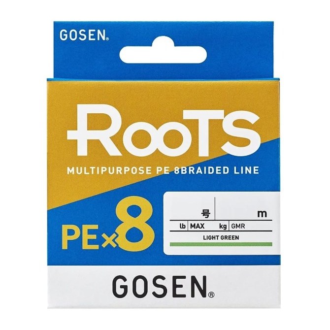 GOSEN Roots PE×8 โมโนฟิลาเมนต์ สีเขียวอ่อน 150m 1 / 200m 1.5 อุปกรณ์ตกปลาญี่ปุ่น