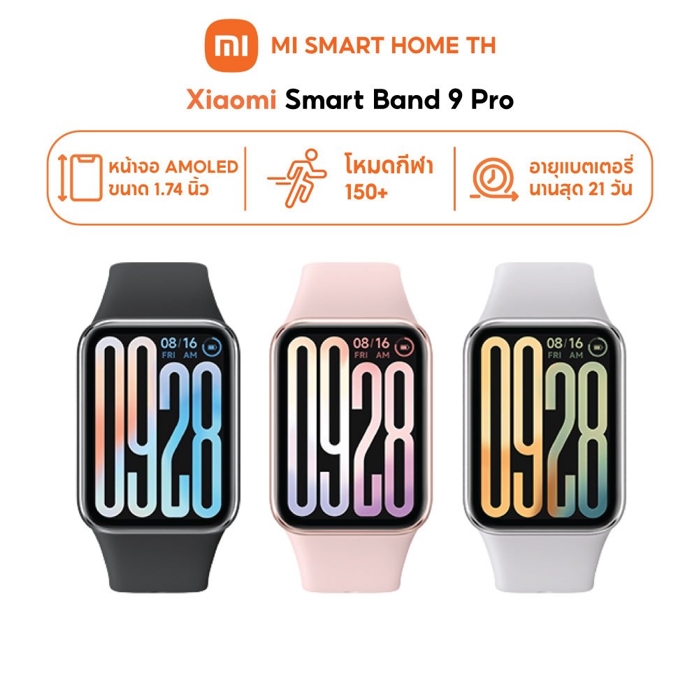 (NEW) Xiaomi Mi Band 9 Pro จอแสดงผล 1.74" AMOLED 60Hz 1200nits การจัดการสุขภาพหลายมิต Smart Band 9 Pro แบตอึด21วัน