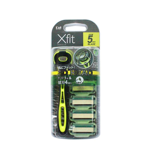 KAI Xfit (CrossFit) Razor with 4 Spare Blades [เอ็กซ์ฟิต ที่โกนหนวดพร้อมใบมีดสำรอง 4 ชิ้น]
