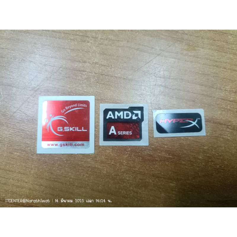 สติ๊กเกอร์ AMD แท้ 3 ชิ้น รวมตามรูป