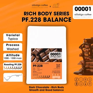 Agaligo coffee Roaster PF.228 เมล็ดกาแฟ Rich Body Balance (เกรดพรีเมี่ยม) House Blend