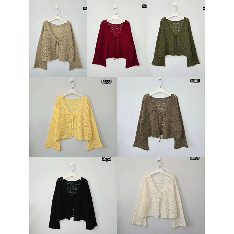 เสื้อคลุมไหมพรมถัก|อก34-50++