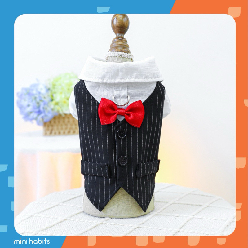 [🚚 พร้อมส่ง] เสื้อทักซิโด้แมว Irvin Tuxedo Pet Cloth ชุดสูทหมา สุนัข ชุดแมวน่ารัก
