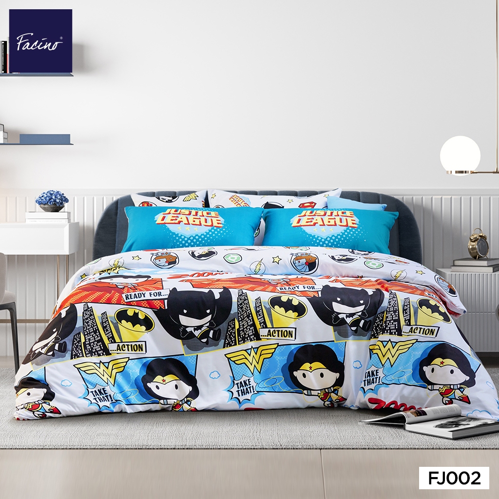 Facino ชุดผ้าปูที่นอน 6 ฟุต 5 ฟุต 3.5 ฟุต (ไม่รวมผ้านวม) Collection License Series  FIT UP T0 14"