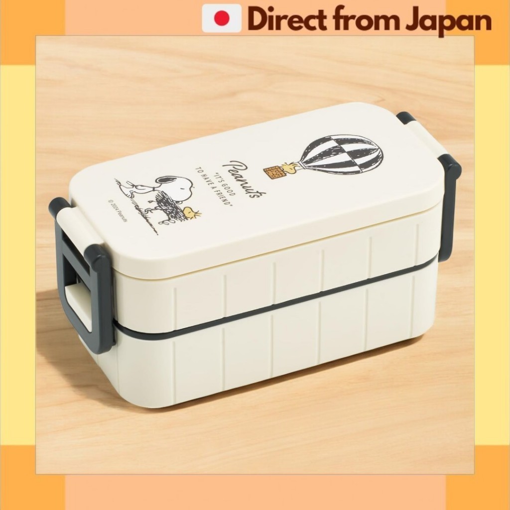 Skater Ag+ Bento Box 600ml Antibacterial 2-Tier Lunch Box Made in Japan Snoopy [ญี่ปุ่นจัดส่ง]