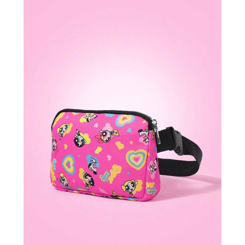 [พร้อมส่ง🇹🇭] กระเป๋าคาดอก/คาดเอว THE POWERPUFF GIRLS Women's Waist Bag Chest Bag With Adjustable Shoulder Straps แท้💯
