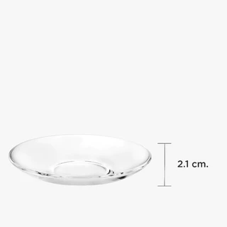 JJGLASS - (Ocean) P00271 Tea Saucer 5 3/8 - จานแก้ว 5.25นิ้ว สำหรับใช้รองแก้วกาแฟเพื่อป้องกันเครื่องดื่มร้อนานรอง