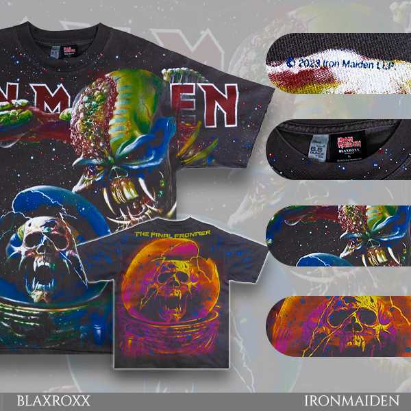 BLAXROXX | IRON MAIDEN® | [IRM032-LA] | เสื้อยืดคอกลม แขนสั้น | สกรีนลายคมชัด ไม่หลุดลอก | Los Angeles Apparel
