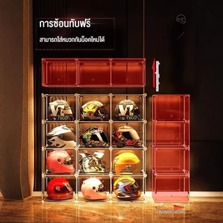 ตู้โชว์กระเป๋า ตู้โชว์ฟิกเกอร์ กล่องใส ตู้โชว์วัสดุที่เป็นมิตรกับสิ่งแวดล้อมสำหรับหมวกกันน็อคและชั้นวางหมวกกันน็อคมอเตอร