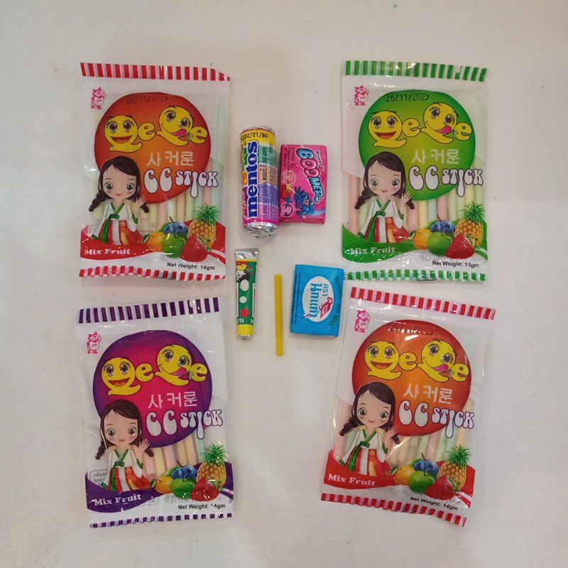 🔥💞 ซีซีสติ๊ก CC STICK ซอง ไปกับอะไรดี มินิเมนทอส นกแก้ว(เลิกผลิตเปลี่ยนเป็นคิดคิด) บูมเมอร์ ของเล่น