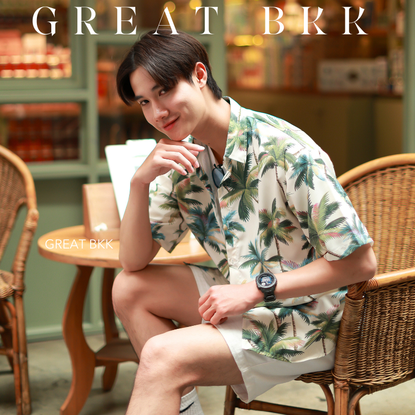 ลายใหม่ M-2XL (2)🌴⛱️ เสื้อฮาวาย เชิ้ต เสื้อสงกรานต์ ผ้าไหมอิตาลีพิมพ์ลายคมชัด สีสดใส ผ้าพริ้วใส่สบาย ไม่ต้องรีด(ปกเชิ้ต) รูปที่ 8