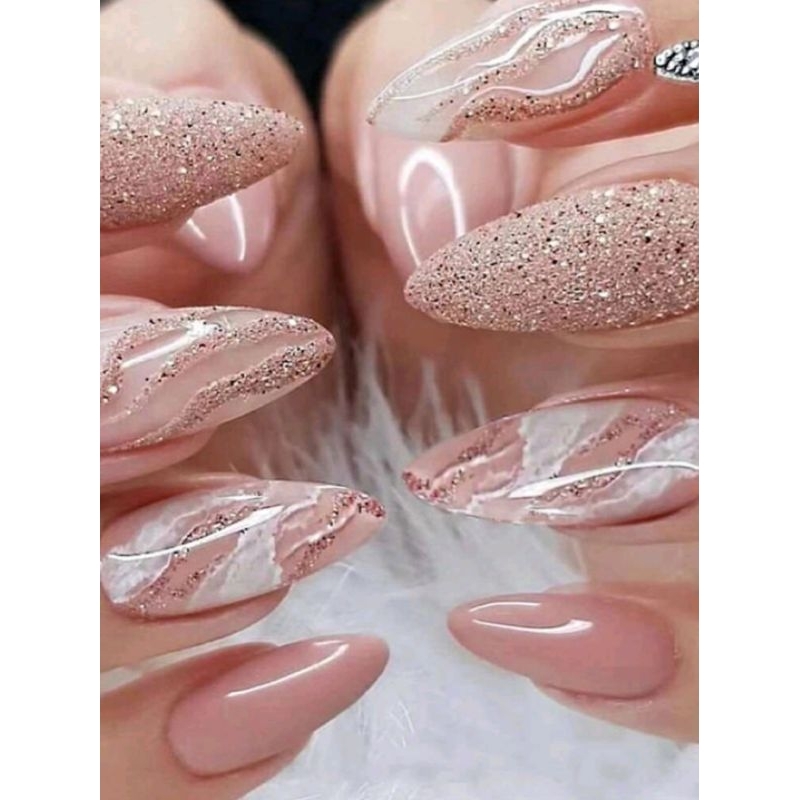 พร้อมส่ง💯 เล็บปลอมสำเร็จรูป เล็บปลอม24ชิ้น💥