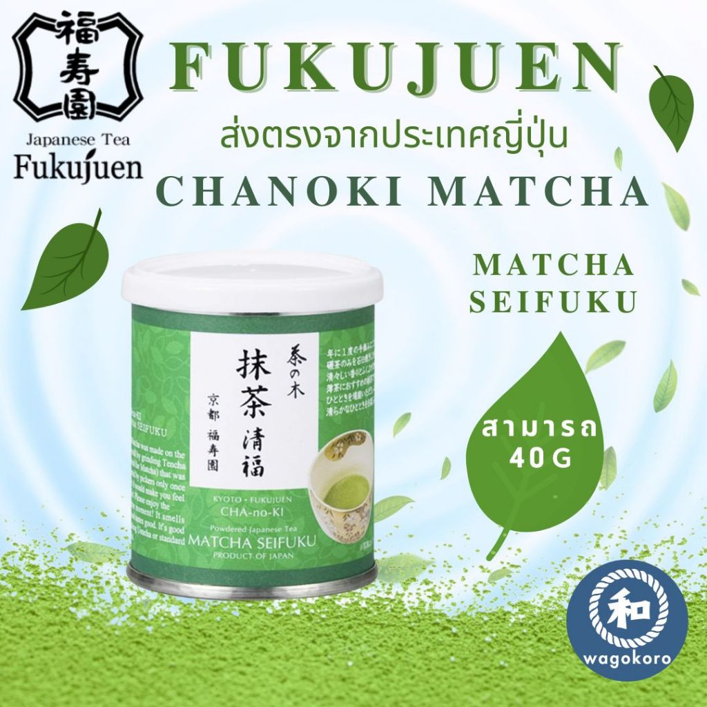 มัทฉะ Kyoto Fukujuen Chanoki Matcha Seifuku 40g 【ส่งตรงจากญี่ปุ่น】