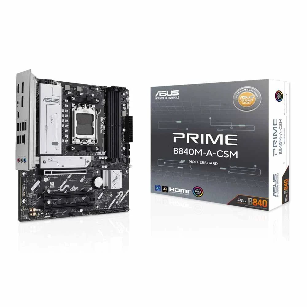 MAINBOARD (เมนบอร์ด) ASUS PRIME B840M-A-CSM (AMD SOCKET AM5 DDR5 MICRO-ATX)